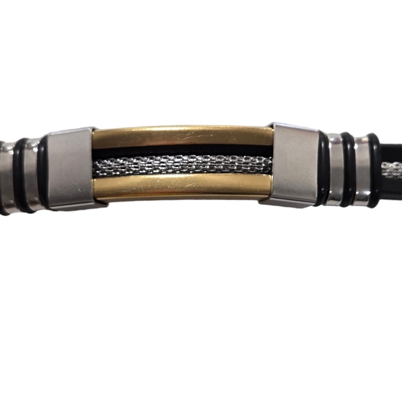 *B524456 Titanium Steel Men's Bracelet - Picture 1 of 5